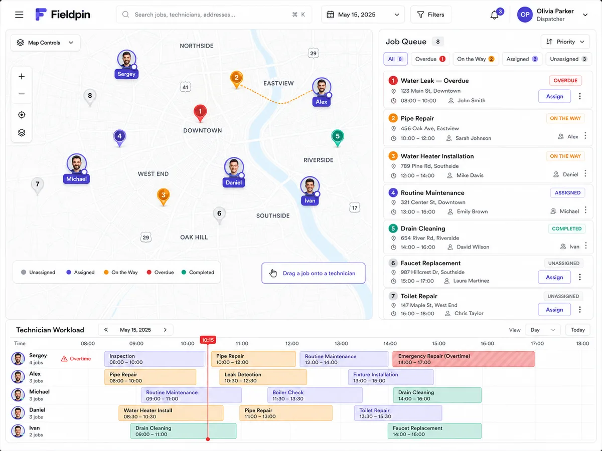 Fieldpin — product interface